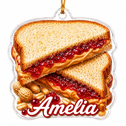 Breakfast Custom Name Peanut Butter and Jelly Sandwich Acrylic
