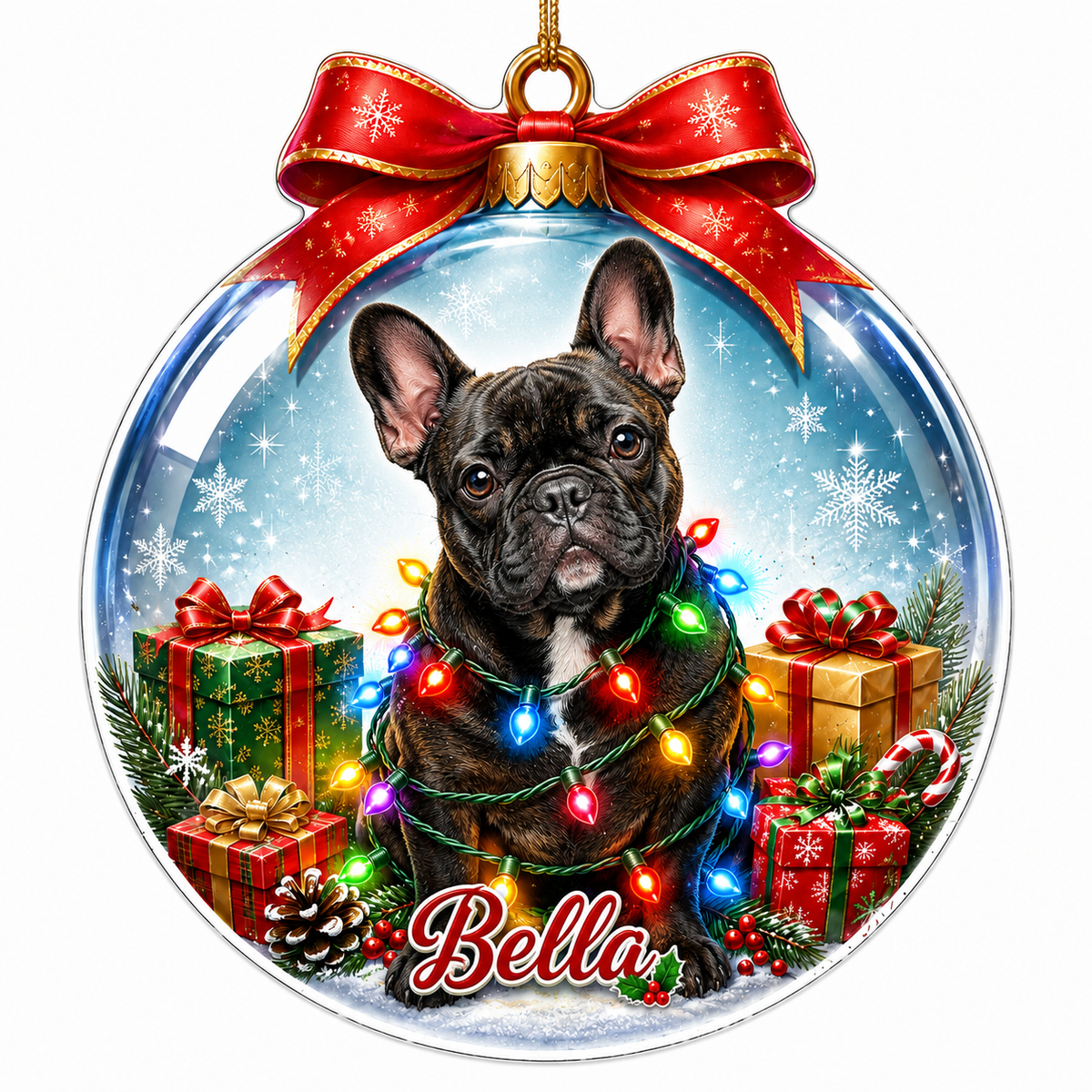 Custom Photo Dog Christmas Style 5