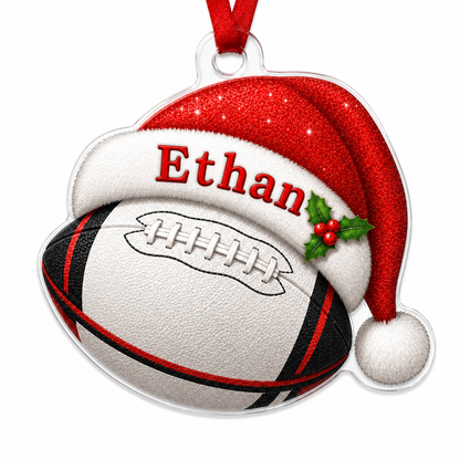 Sport Custome Name Acrylic Rugy Ball