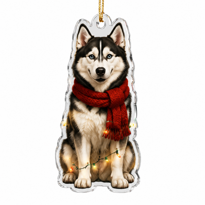 Dog Christmas Ledlight Husky Siberian