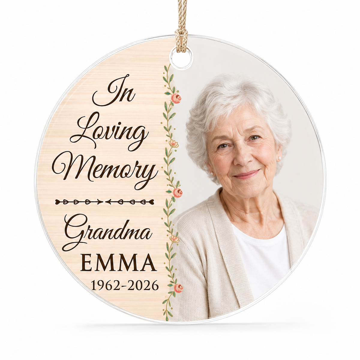 Custom Photo In Loving Memory Grandma