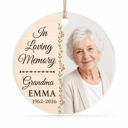 Custom Photo In Loving Memory Grandma