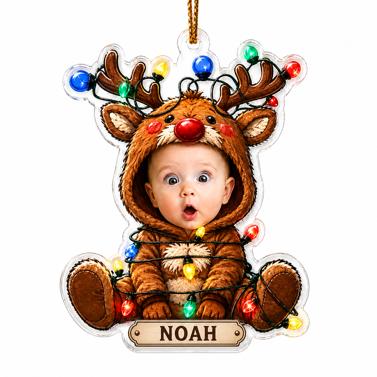 Custom Photo Baby Reindeer