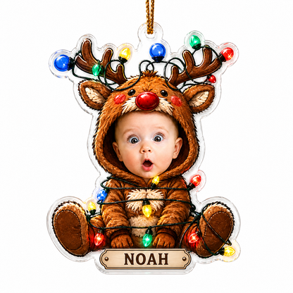 Custom Photo Baby Reindeer