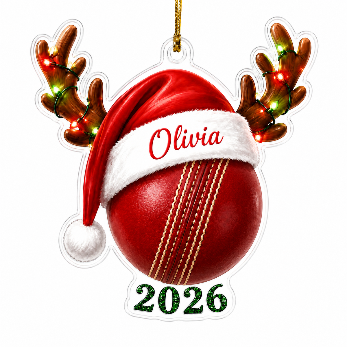 Christmas Sports 2026 Cricket Acrylic