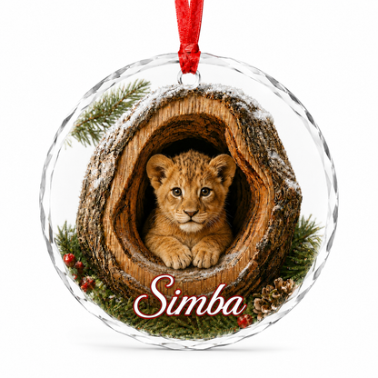 Glass ornament Animal Lion