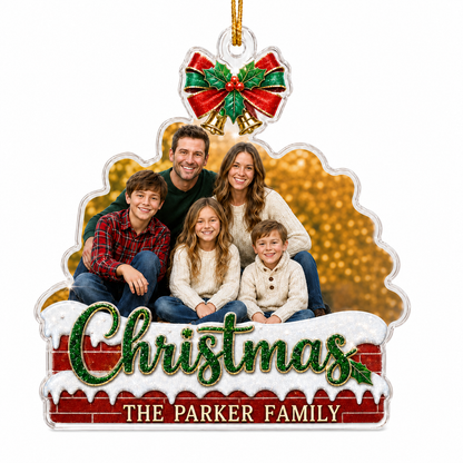 Custom Photo Christmas Family Chimney