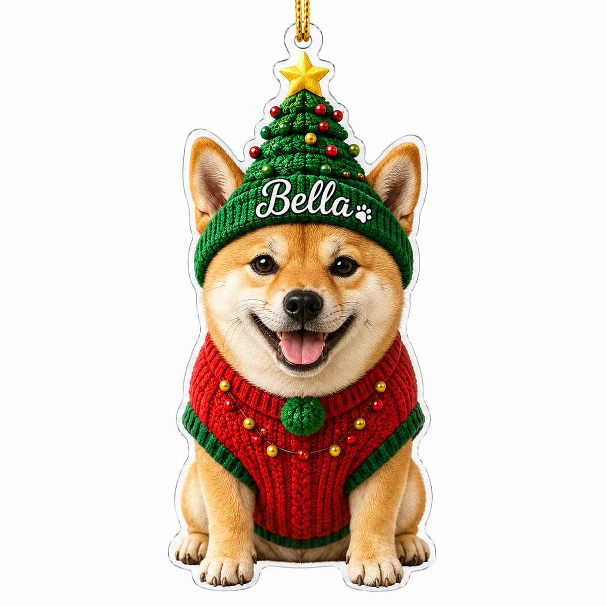 Custom Photo Dog Christmas Style 7