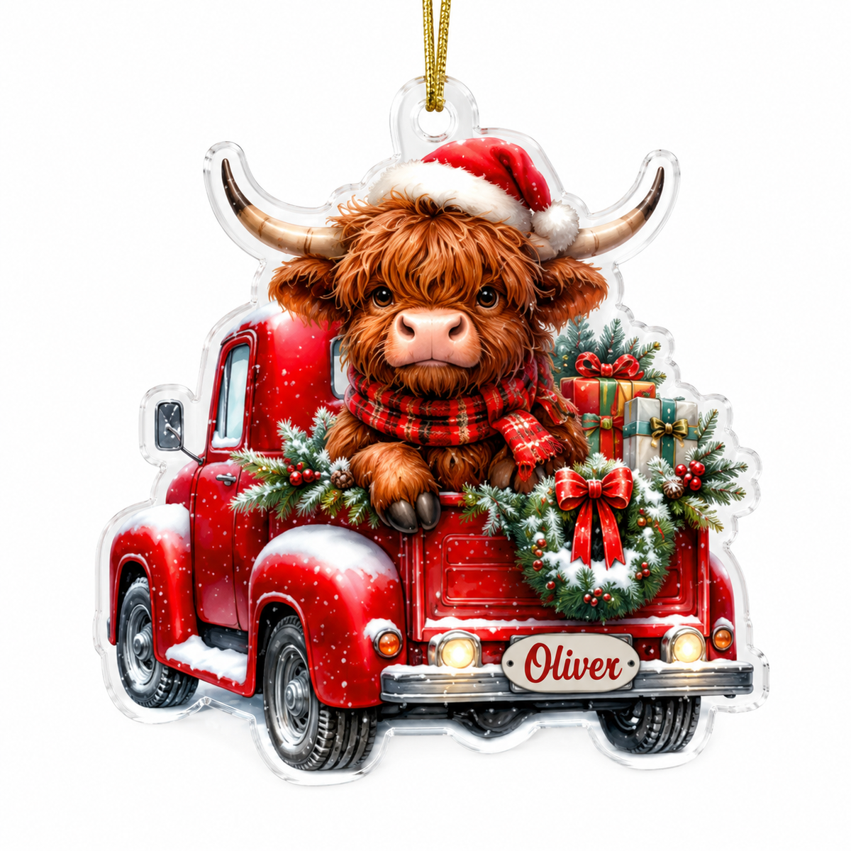 Christmas Farm Highland Cow