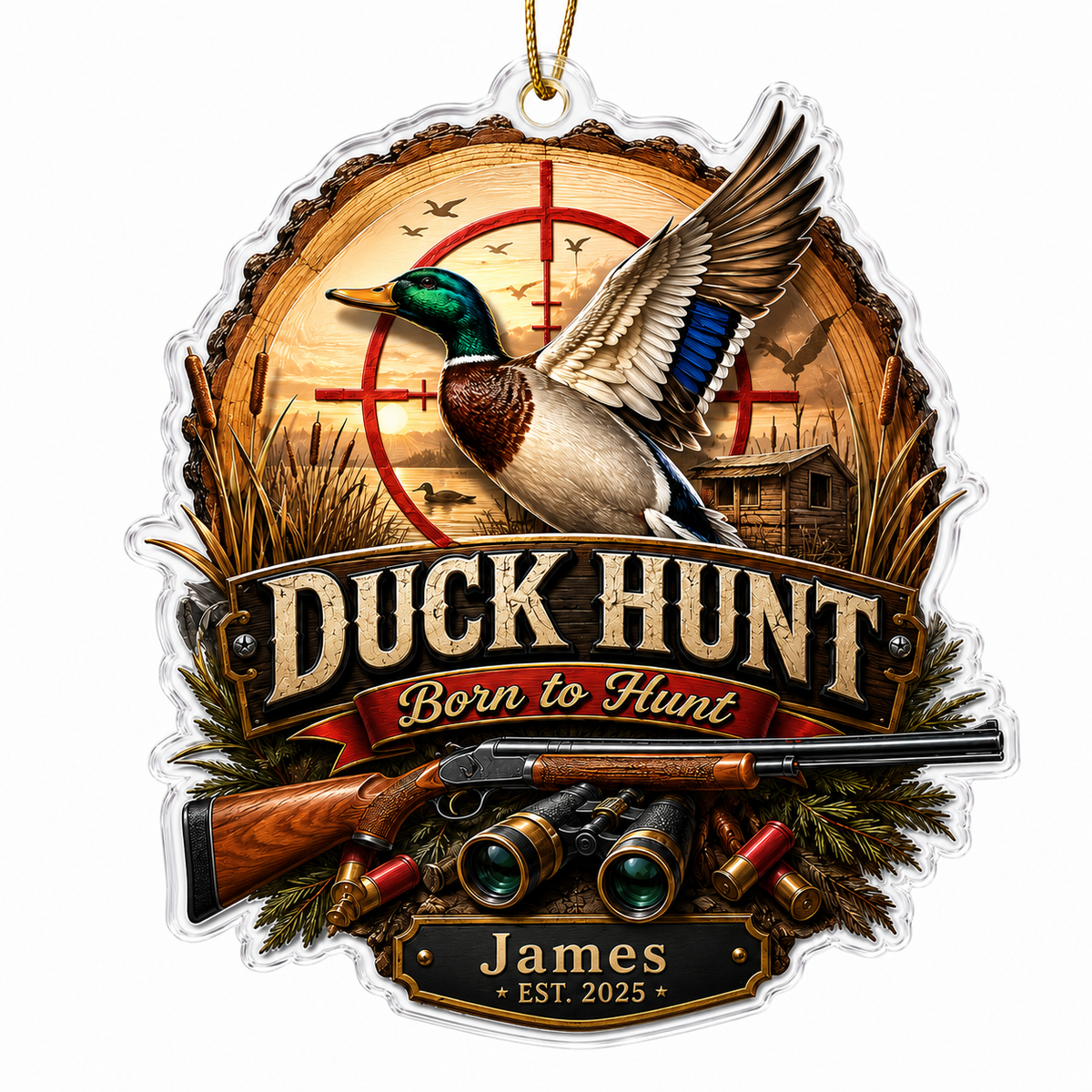 Personalized Hunting Mallard Heritage Acrylic