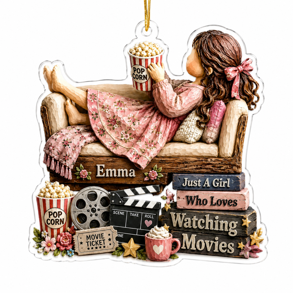 Personalized Just A Girl Hobby Watching Movies