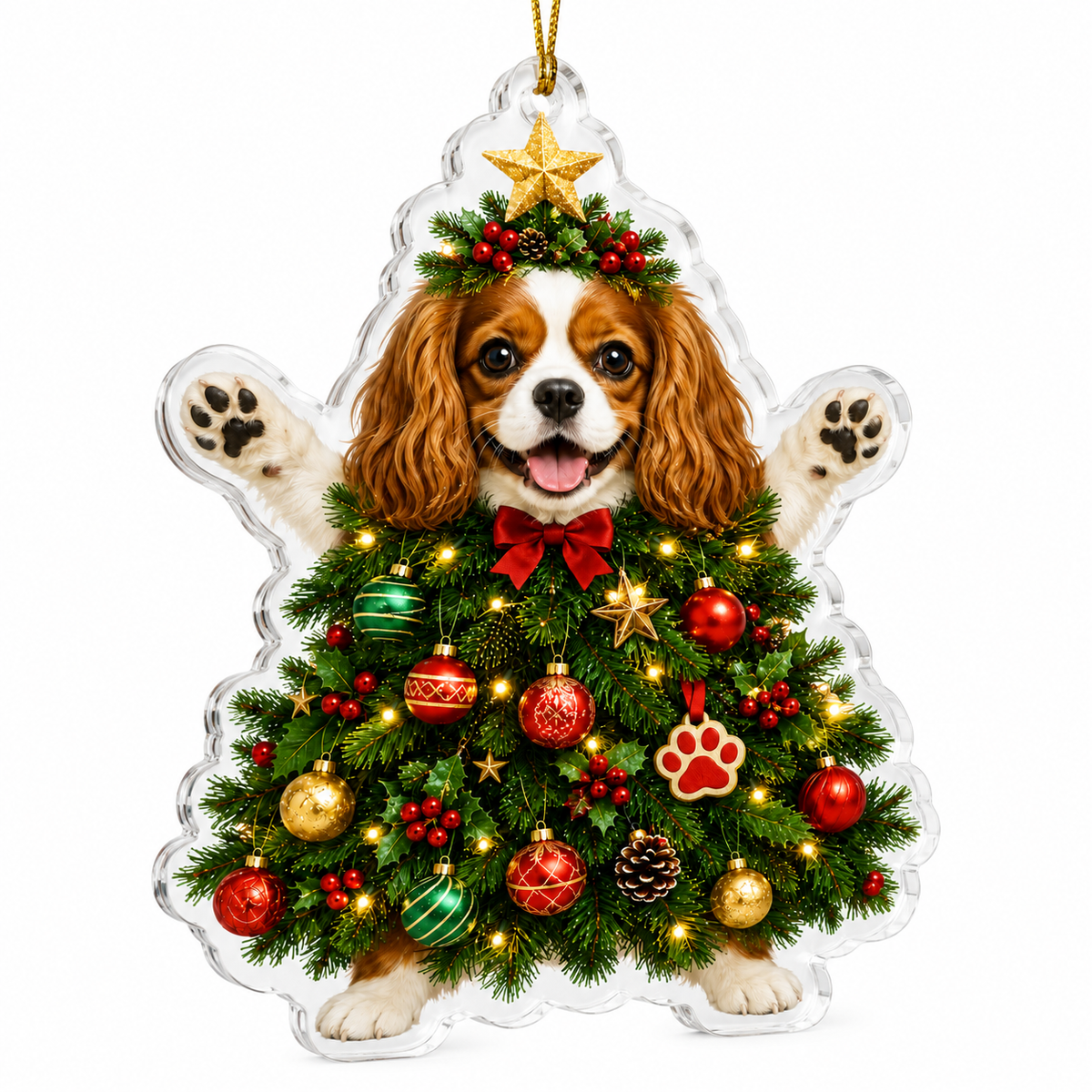 Dog Santa Tree Cavalier King Charles Spaniel