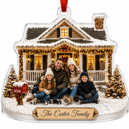 Family Photo Winter House