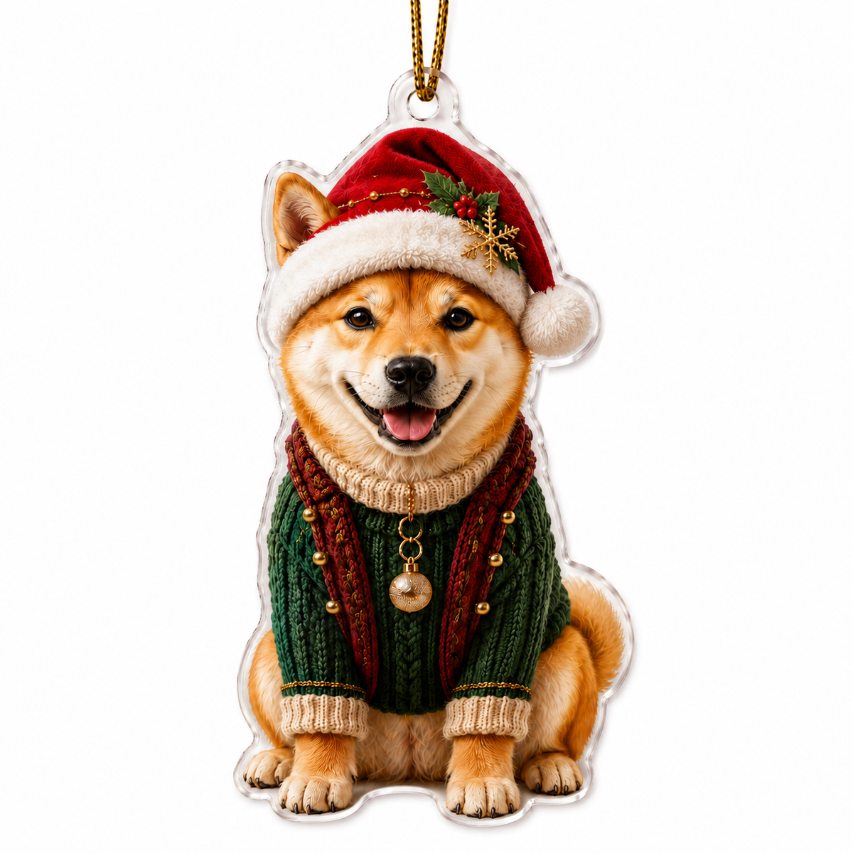 Dog Chrismast With Noel Sweater Shiba