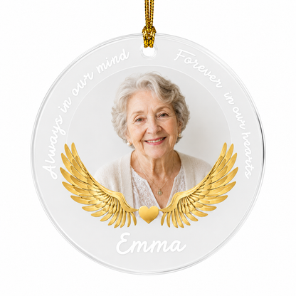 Custom Photo Golden Angel Wings Photo