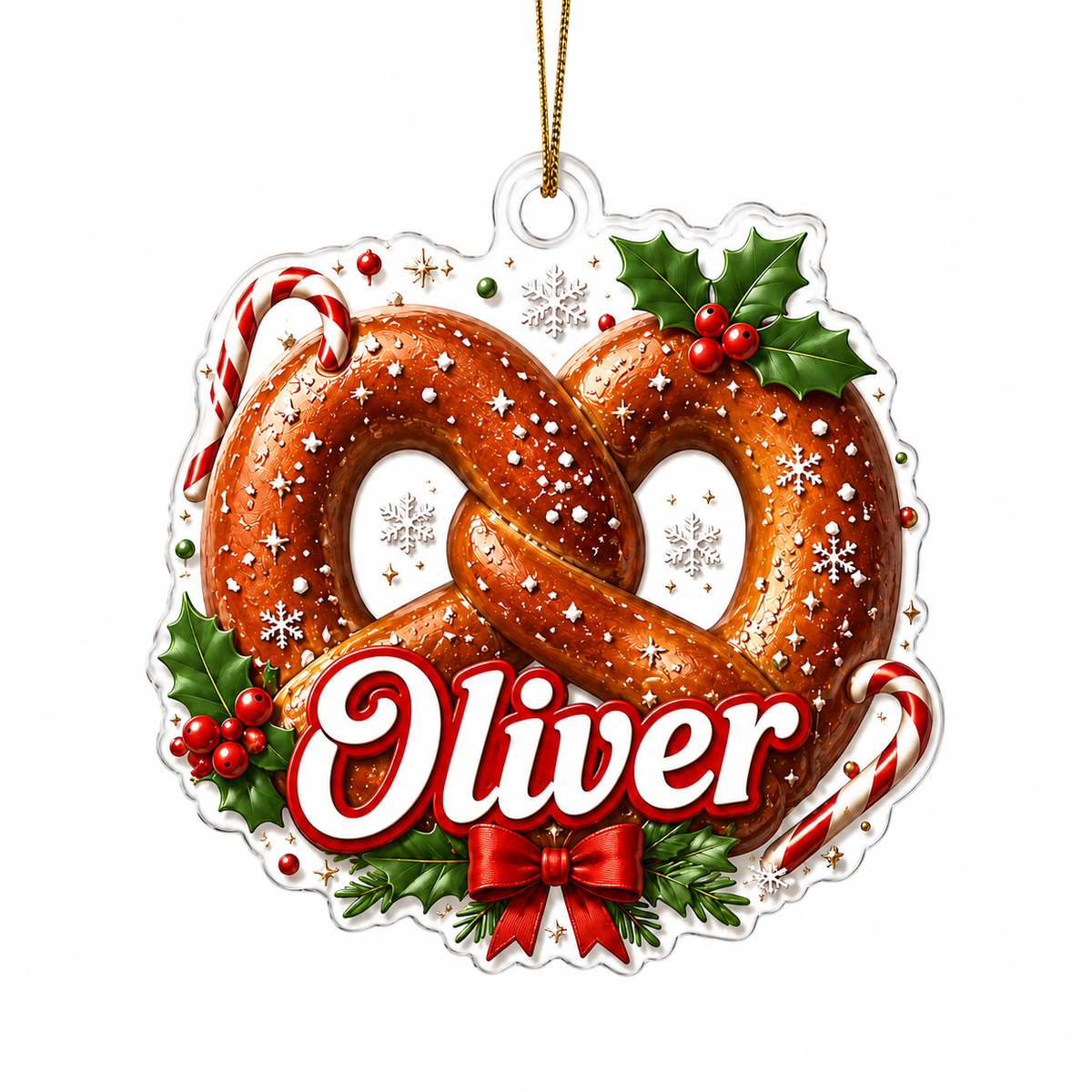 Custom Name Food Acrylic - Pretzel