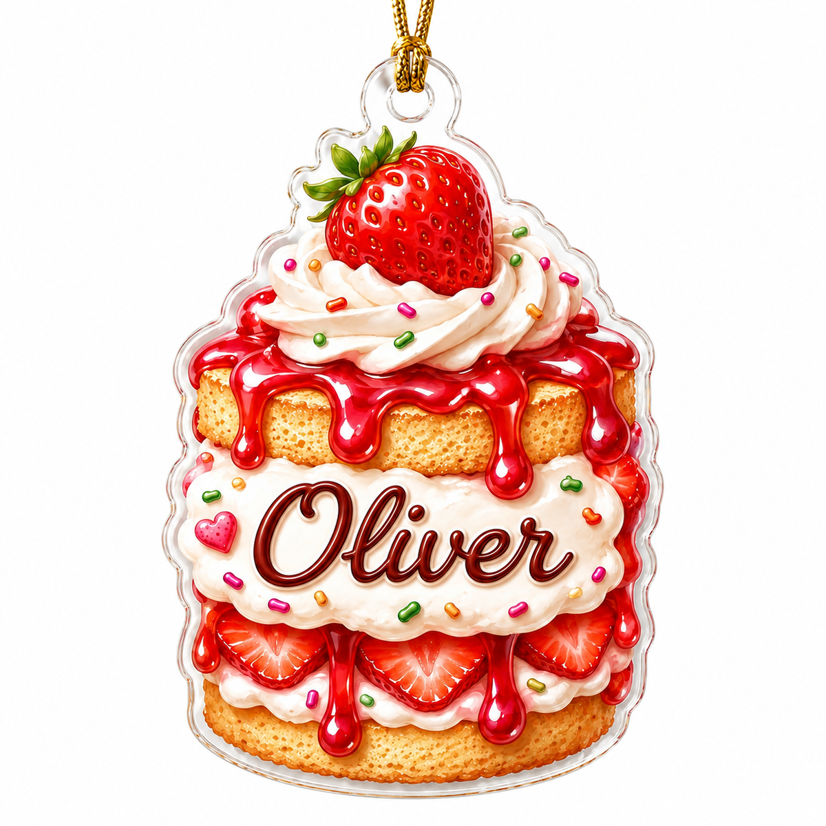 Custom Dessert Strawberry Shortcake Acrylic