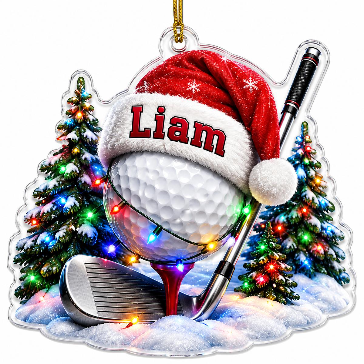 Custom Sports Christmas Acrylic - Golf