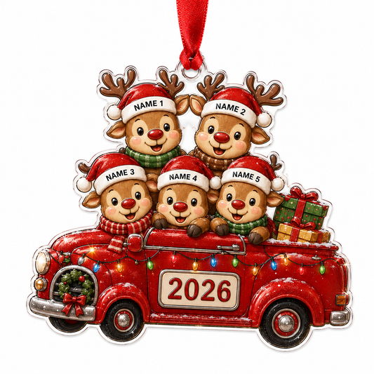 Custom Family Animal Car Reindeer