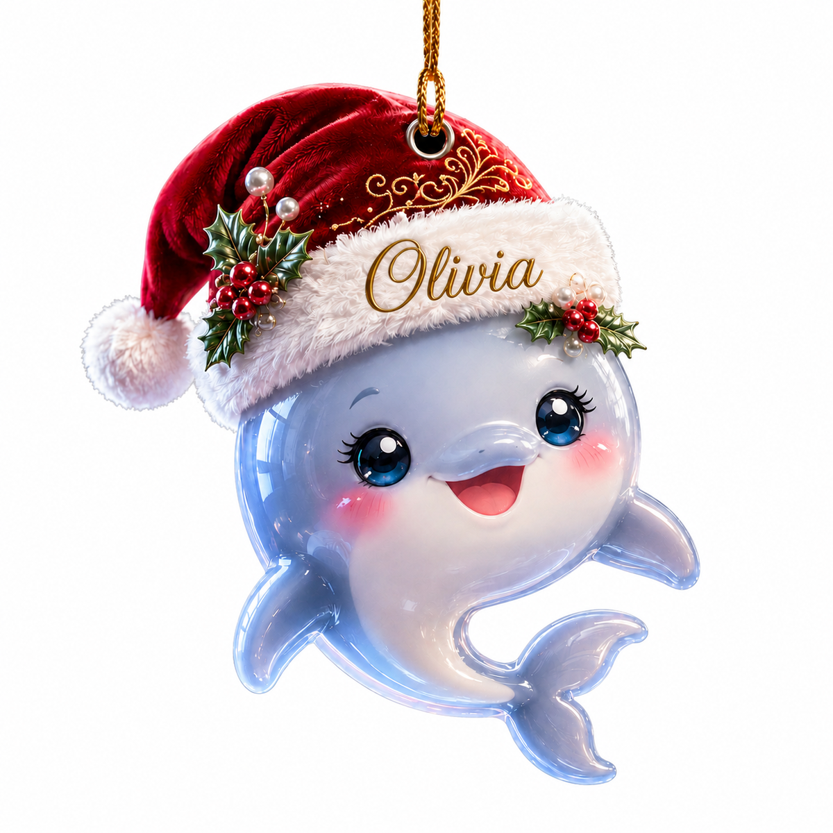 Animal With Santa Hat Dolphin