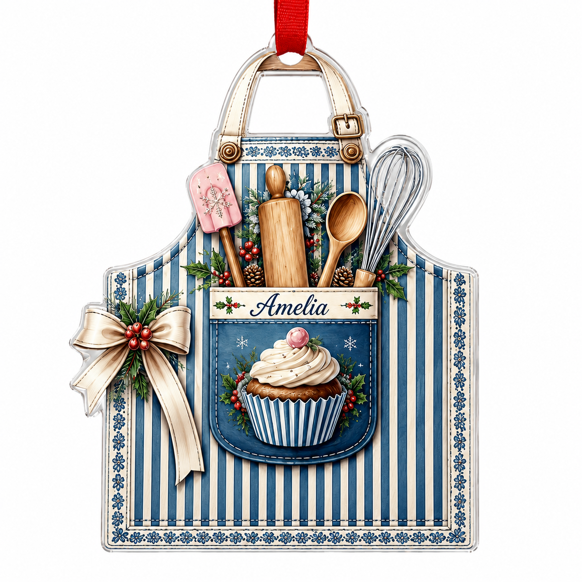 Personalized Kitchen Utensils Acrylic Caro Apron
