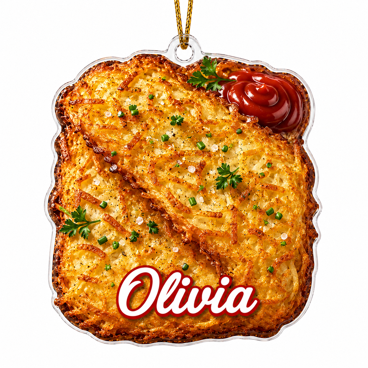 Breakfast Custom Name Crispy Hash Browns Acrylic