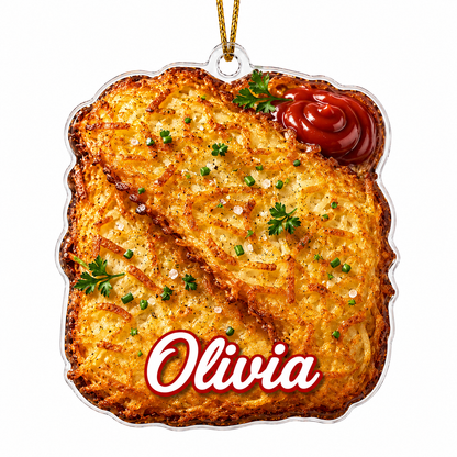 Breakfast Custom Name Crispy Hash Browns Acrylic
