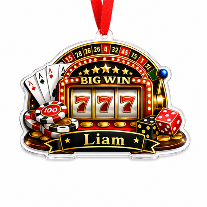 Pocker Custome Name Acrylic Big Win