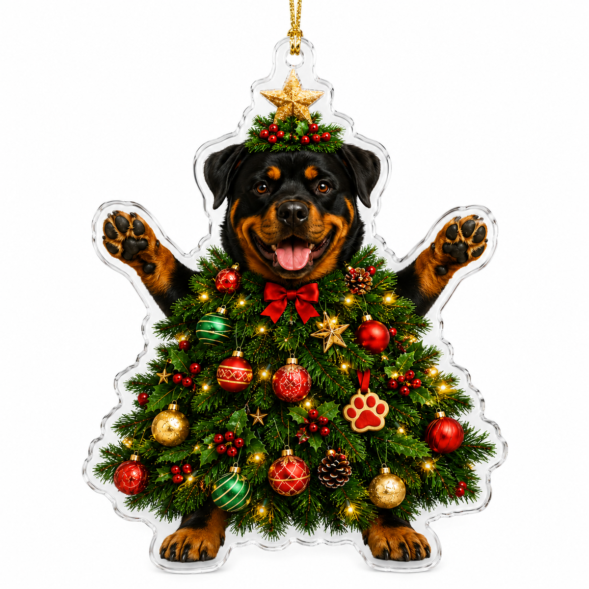 Dog Santa Tree Rottweiler