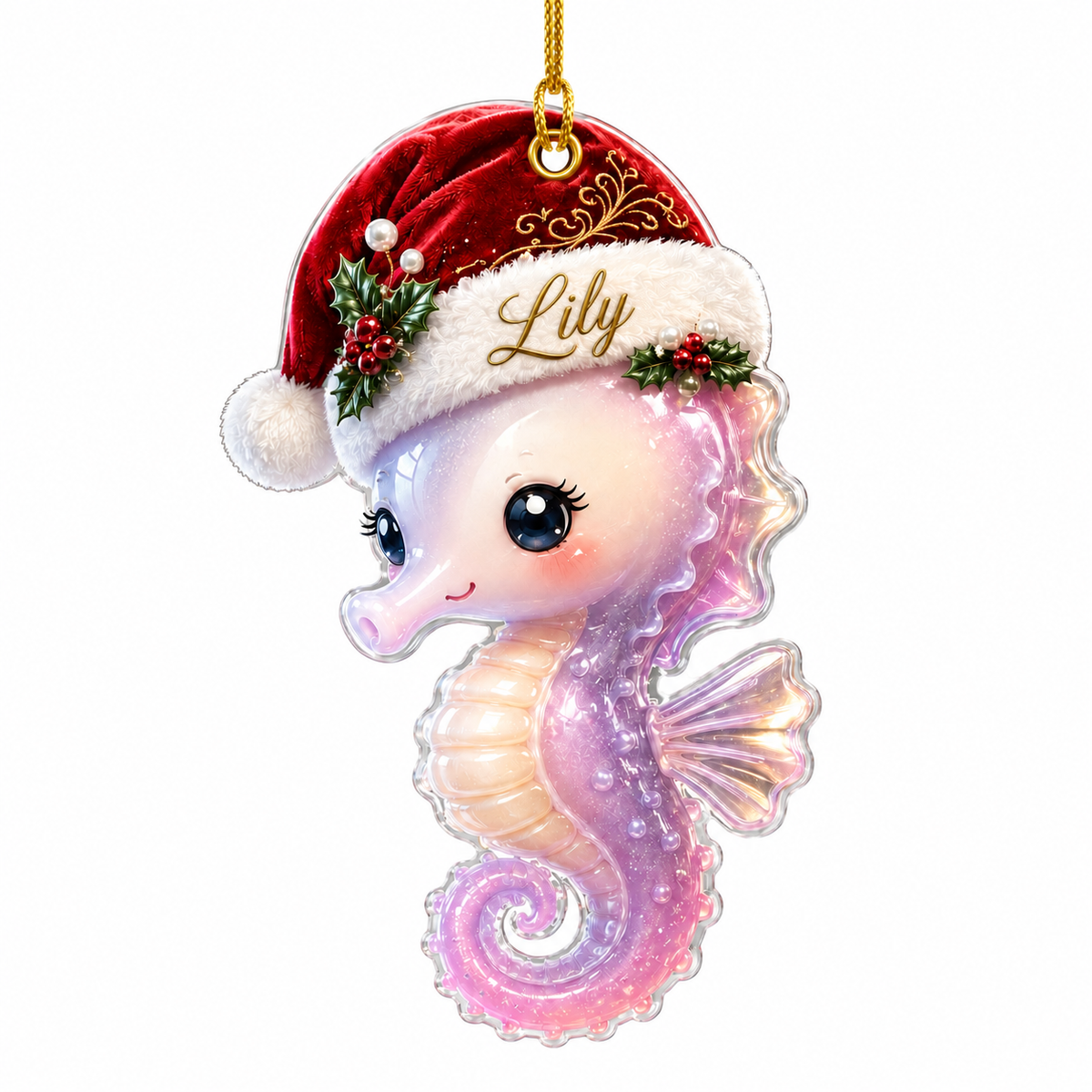 Animal With Santa Hat Seahorse