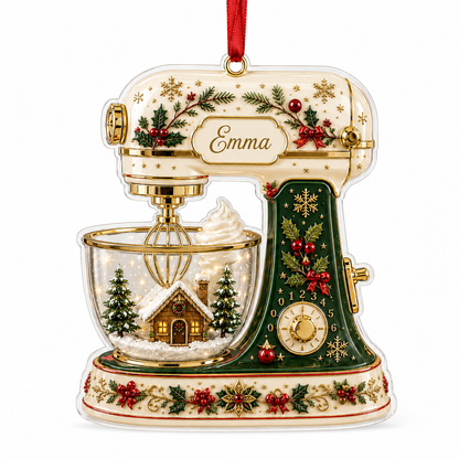 Personalized Kitchen Utensils Acrylic Winter Dough Mixer