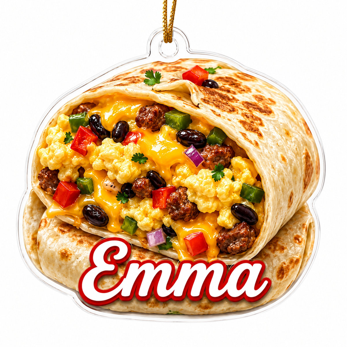 Breakfast Custom Name Breakfast Burrito Acrylic