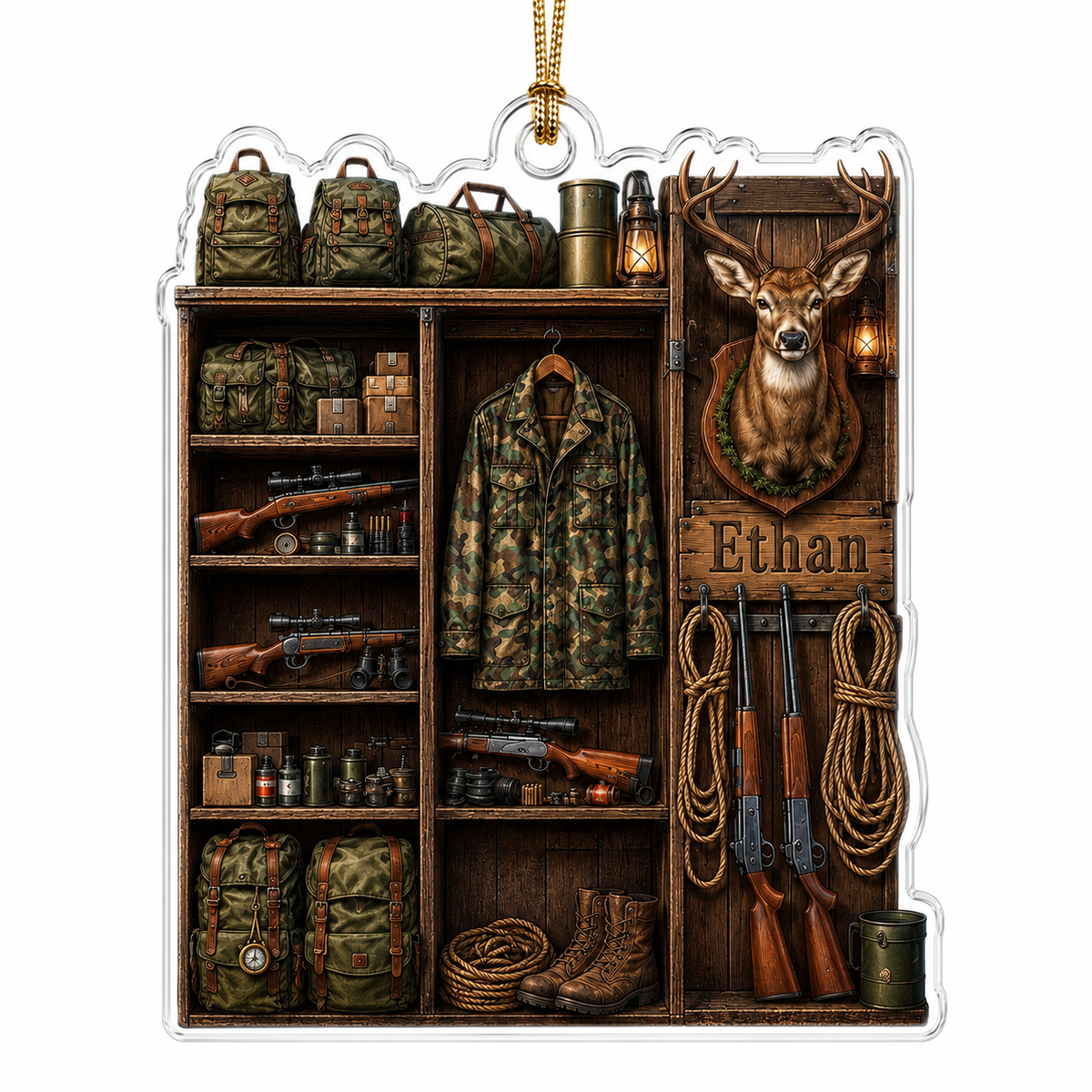 Personalized Hunting Gear Locker Acrylic