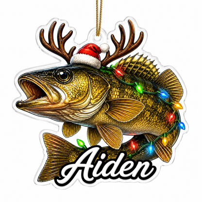 Fishing Christmas Lights Walleye Acrylic