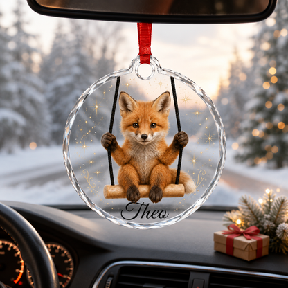 Animal Glass Ornament Fox