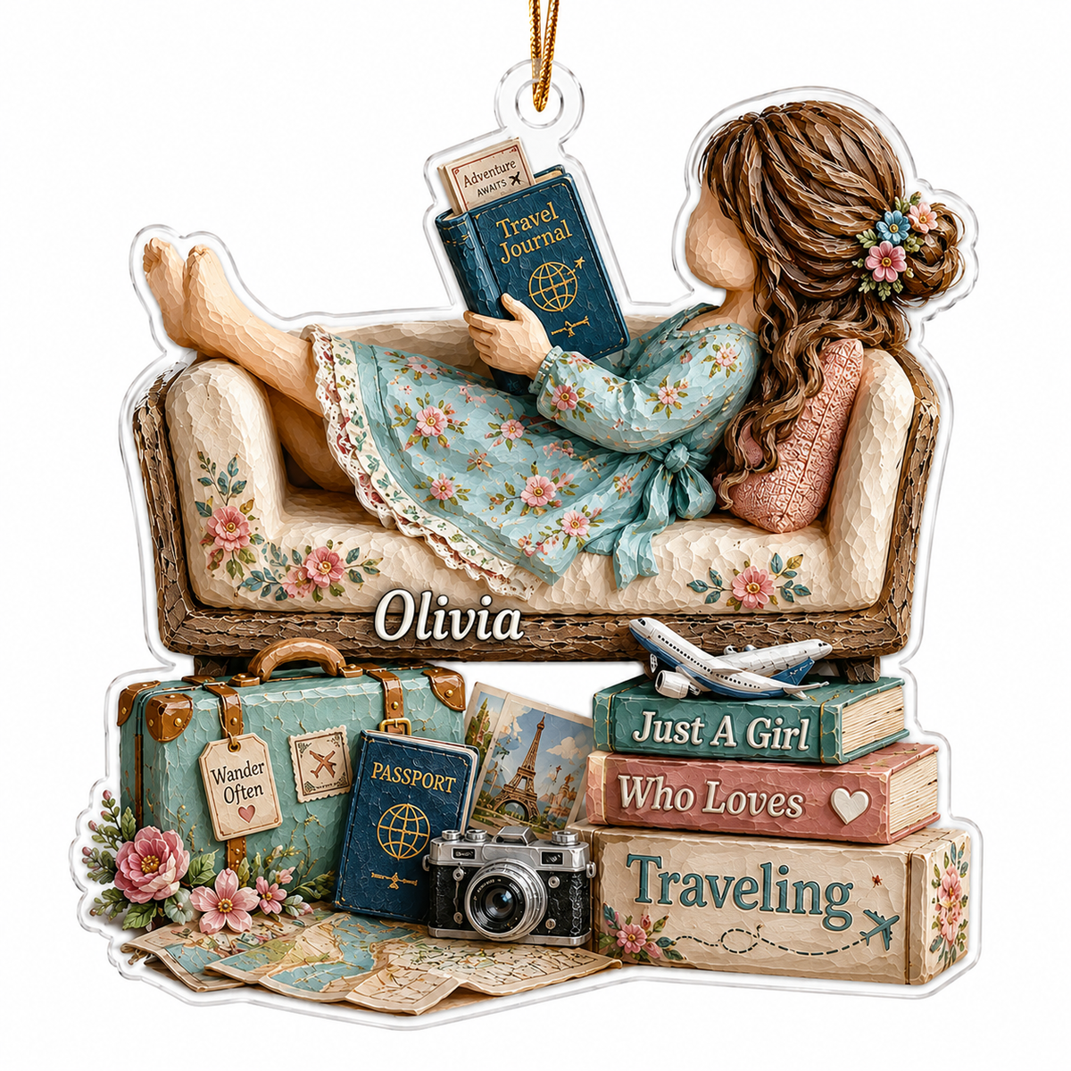 Personalized Just A Girl Hobby Travelling