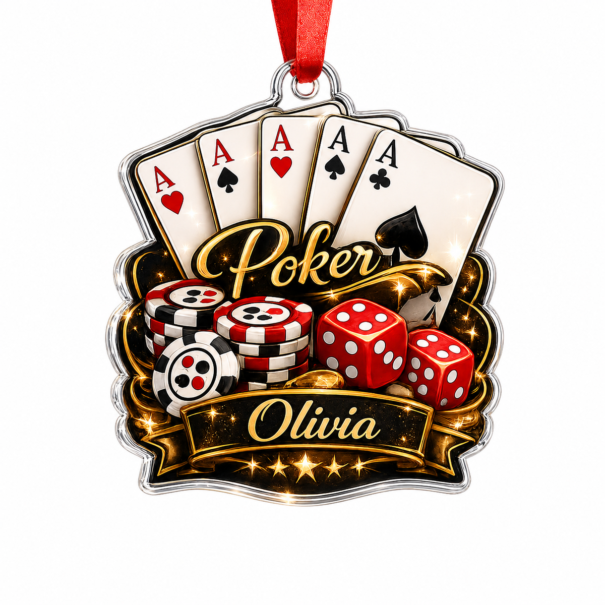 Pocker Custome Name Acrylic Yellow Pocker