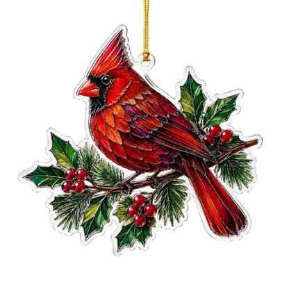 Bird With Flower Cardinal