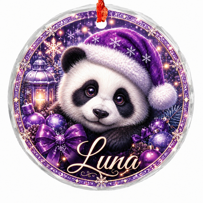 Purple Animal At Christmas Panda