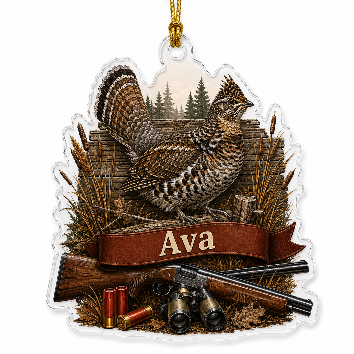 Animal Acrylic Ruffed Grouse