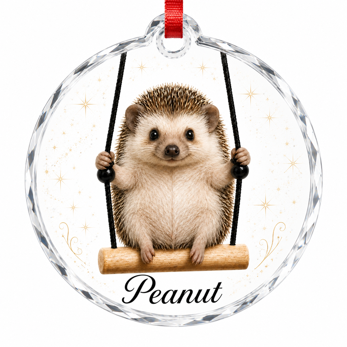Animal Glass Ornament Hedgehog