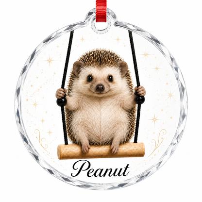 Animal Glass Ornament Hedgehog