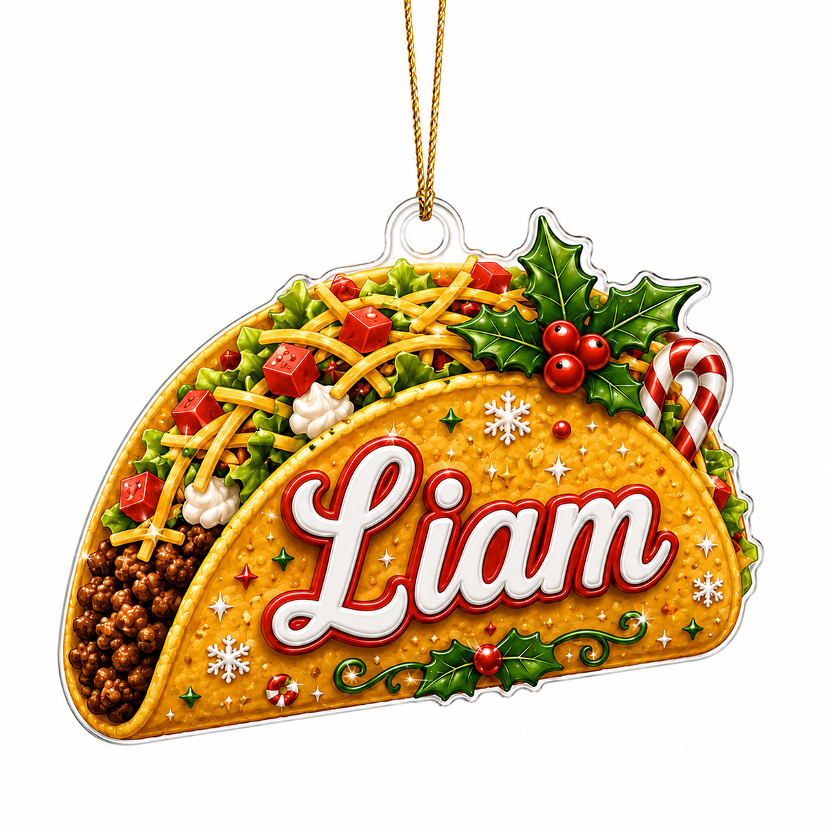 Custom Name Food Acrylic - Taco