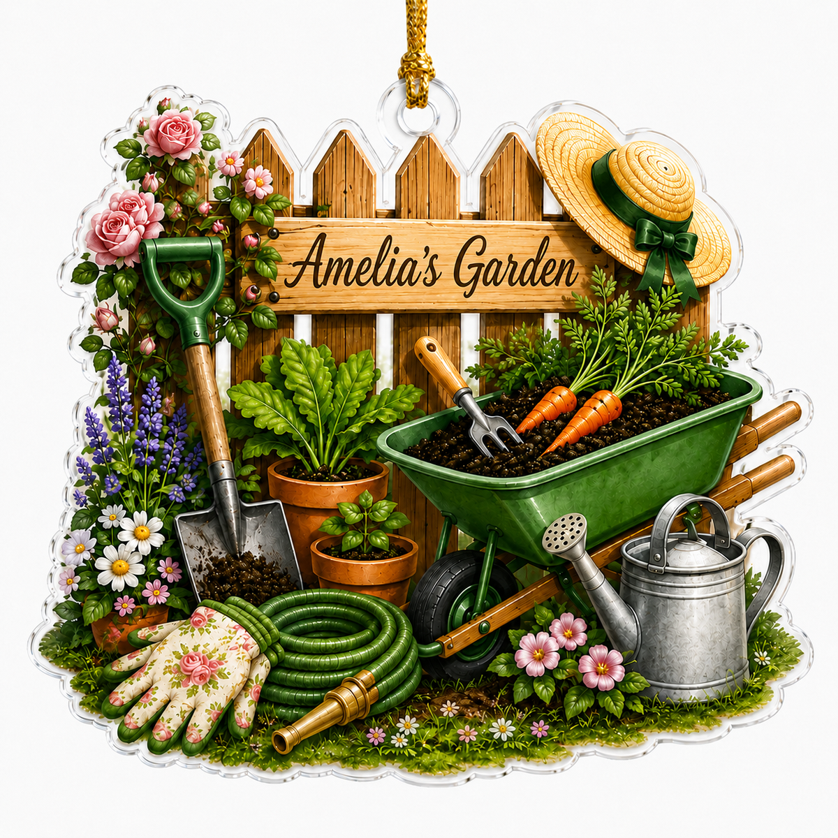 Custom Gardening Garden Cart Acrylic