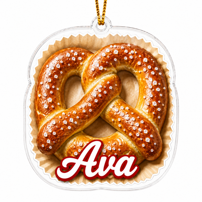 Breakfast Custom Name Soft Pretzel Acrylic