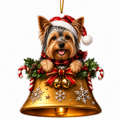 Dog Christmas Bell Yorkshire Terrier