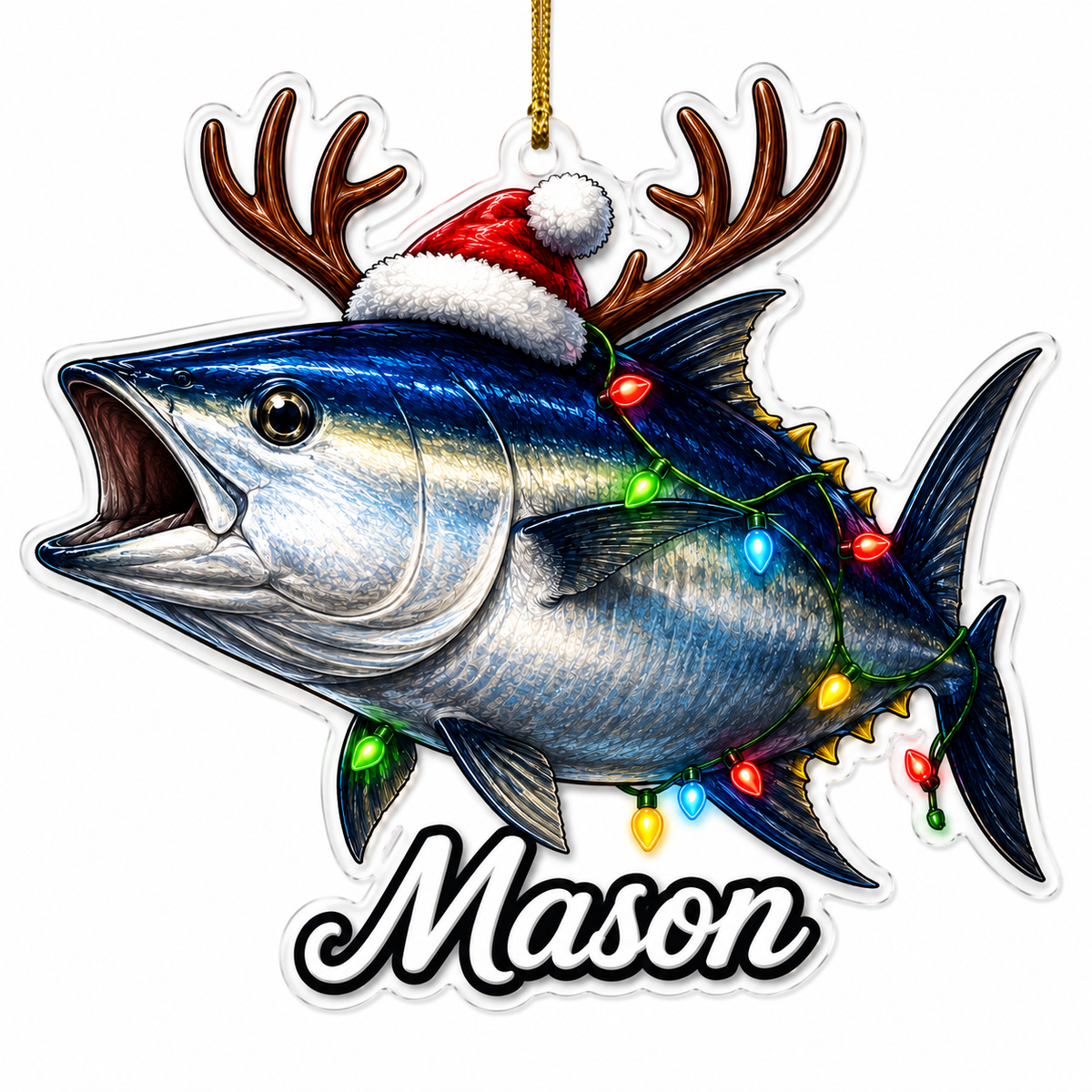 Fishing Christmas Lights Bluefin Tuna Acrylic