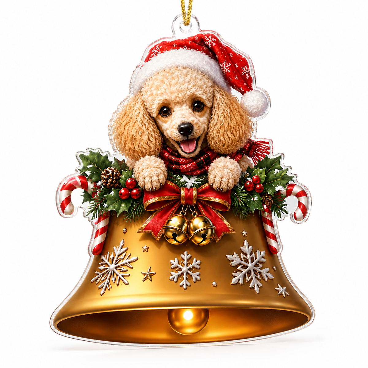 Dog Christmas Bell Poodle