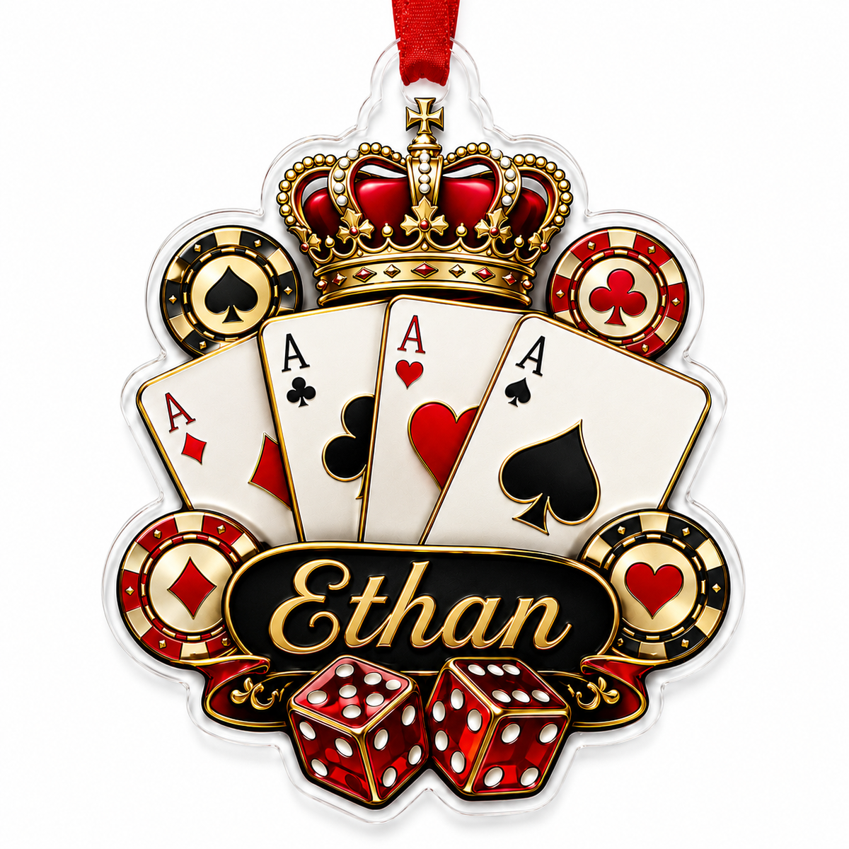 Pocker Custome Name Acrylic King Pocker