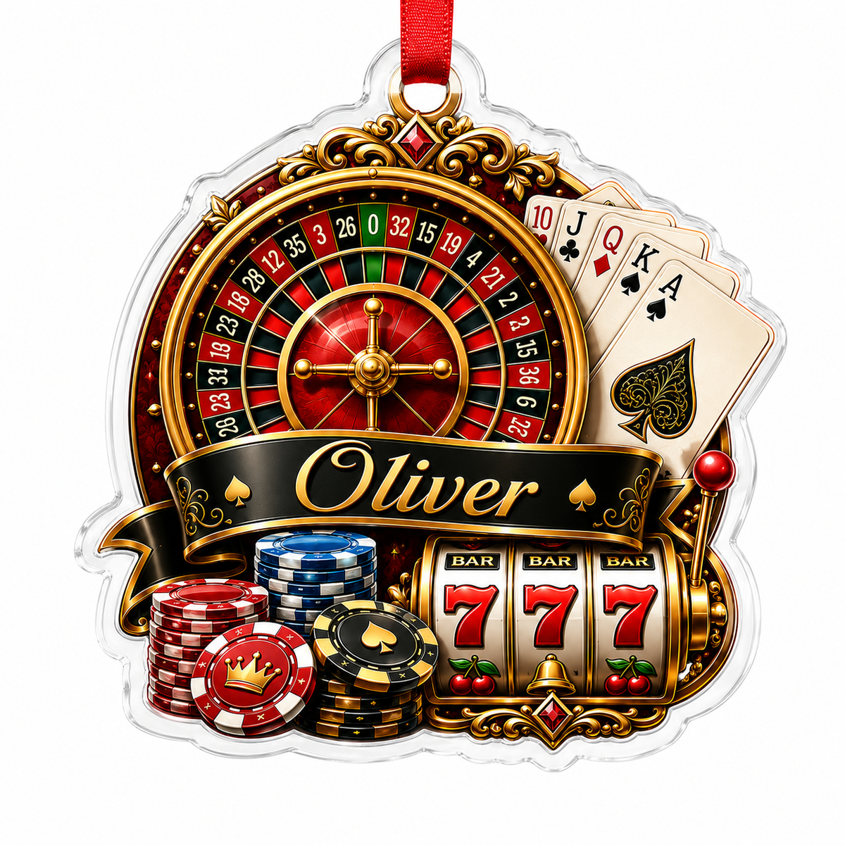 Pocker Custome Name Acrylic Twinkle Pocker Machine